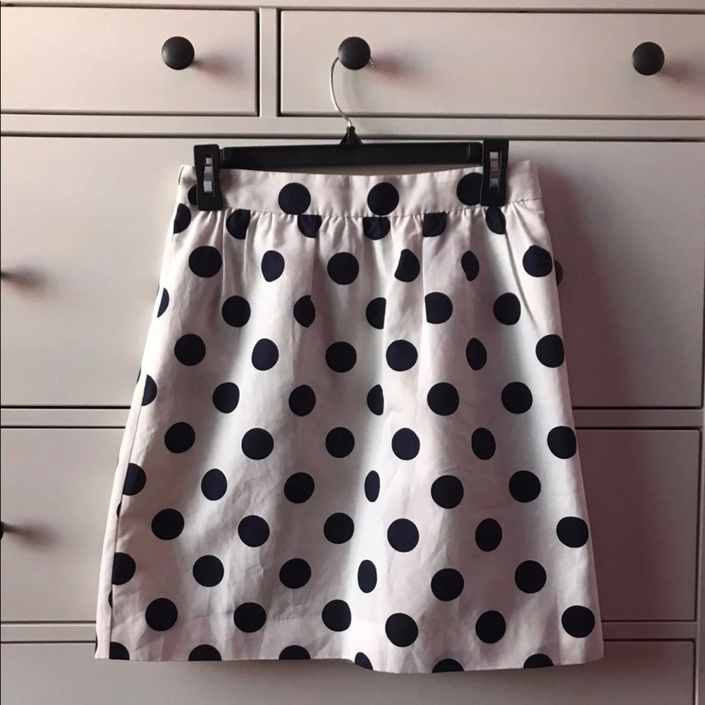 Jcrew polka dot skirt